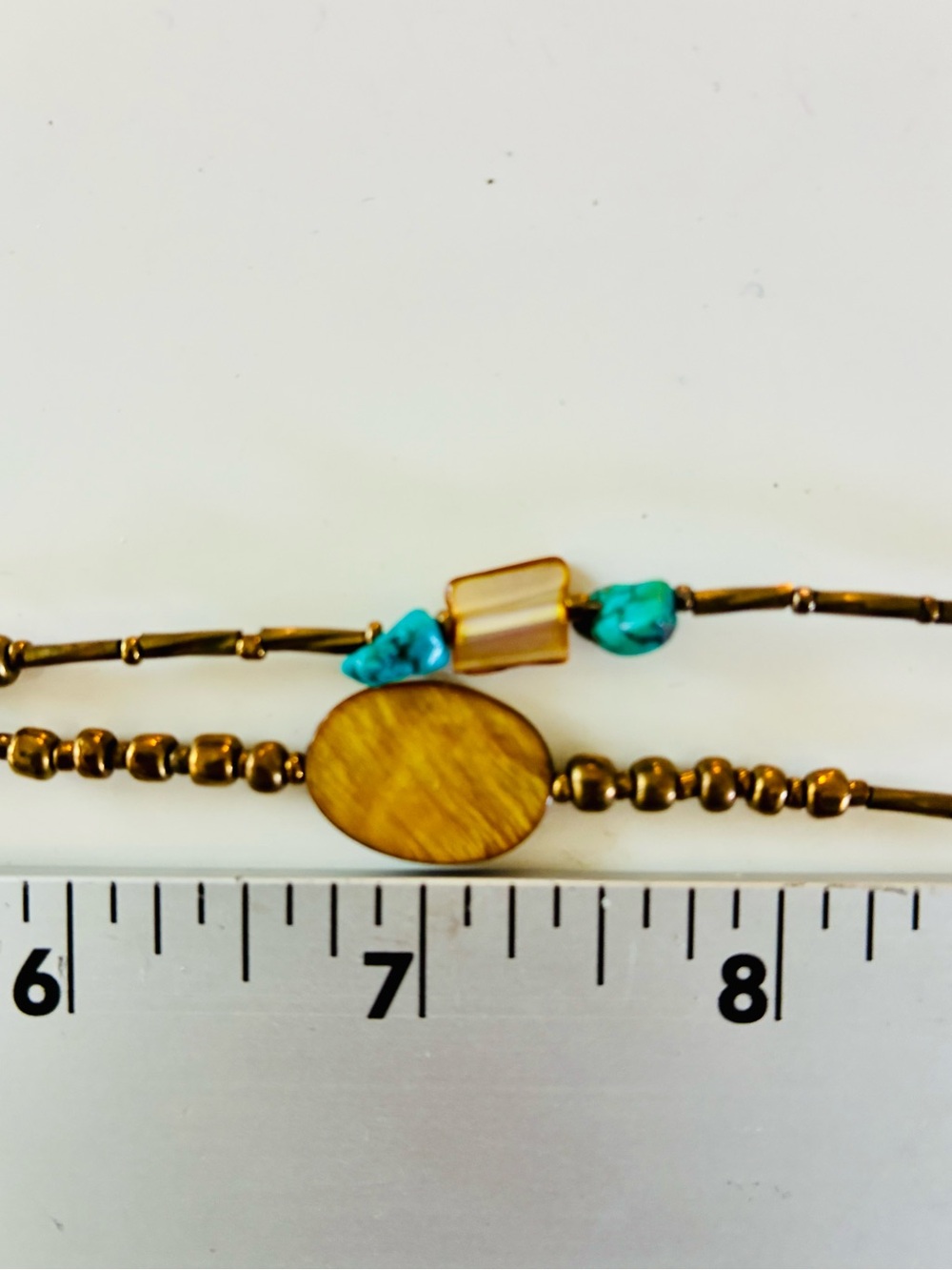 Source Unknown Turquoise and Tiger Eye Long Beaded Necklace - Picture 13 of 14
